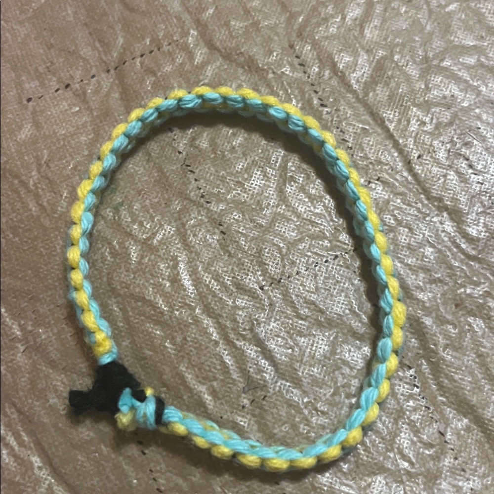 Vibrant Yellow and Blue Braided Bracelet